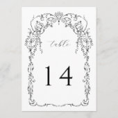 Zwart Victoriaans Lijst Tafelnummer (Achterkant)