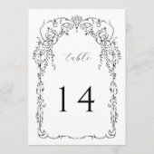 Zwart Victoriaans Lijst Tafelnummer (Voorkant)