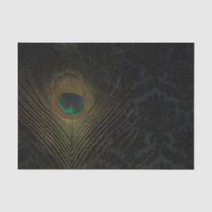 Zwart Victoriaans Wallpapier en pacock Tissuepapier