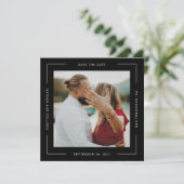 Zwart vierkant Alle rond Lijst Tekst opslaan Datum (Staand voorkant)