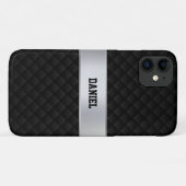 Zwart vierkant Case-Mate iPhone case (Achterkant (horizontaal))