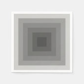 Zwart vierkant geometrisch servetten (Voorkant)