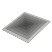 Zwart vierkant geometrisch tegeltje (Zijkant)