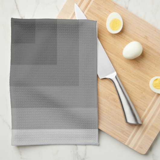 Zwart vierkant geometrisch theedoek (Quarter Fold)