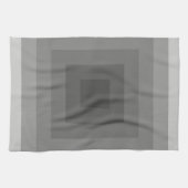 Zwart vierkant geometrisch theedoek (Horizontaal)