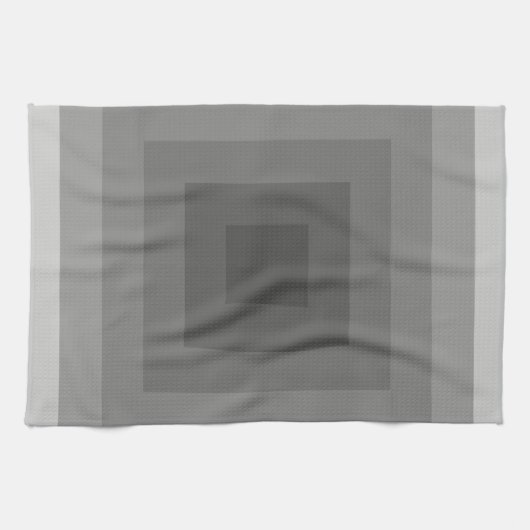 Zwart vierkant geometrisch theedoek (Horizontaal)