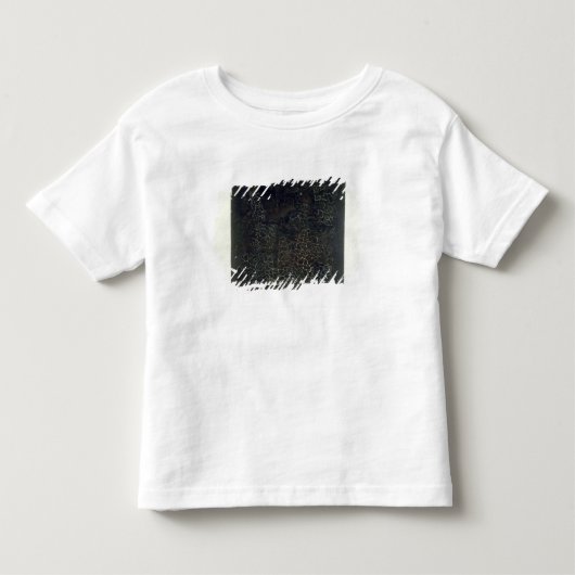 Zwart vierkant kinder shirts (Voorkant)