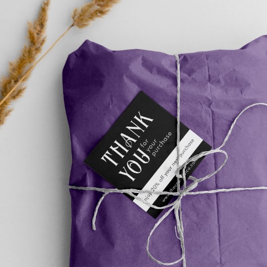 Zwart Vierkant Korting Kaart Klantenkaartje