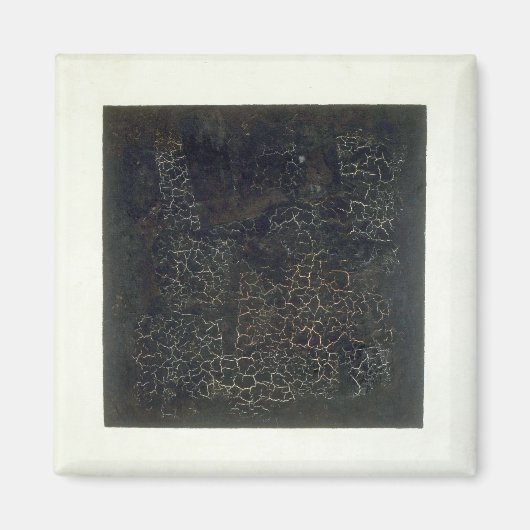 Zwart vierkant magneet (Voorkant)