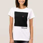 Zwart vierkant met een flamingo hot pixel grappig t-shirt (Voorkant)