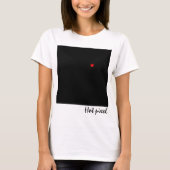Zwart vierkant met een hot pixel grappig aanpasbaa t-shirt (Voorkant)