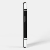 Zwart vierkant monogram iPhone hoesje (Rechterkant)