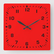 Zwart vierkant nummer Faceplate op Red