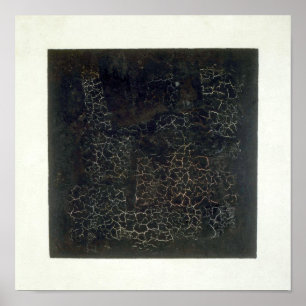 Zwart vierkant poster