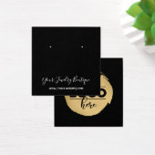 Zwart vierkant Rugwitte achterkaart - witte draagk Vierkante Visitekaartjes (Bureau)