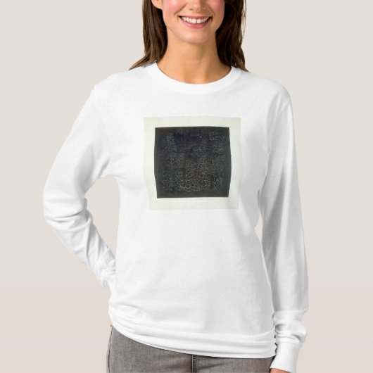 Zwart vierkant t-shirt (Voorkant)