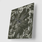 Zwart vierkant vierkant kleed vierkante klok (Hoek)