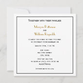 Zwart Vine Script Monogram B&G DIY BG Bruiloft Kaart (Achterkant)