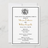 Zwart Vine Script Monogram DIY BG Repetitie Meer 2 Kaart (Voorkant)