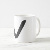 Zwart vinkje - Emoji Koffiemok (Voorkant rechts)