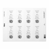 Zwart vinscript monogram B&G DIY BG Etiket (Full Sheet)