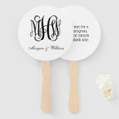 Zwart vinscript monogram B&G DIY BG Handwaaier (Voorkant en achterkant)