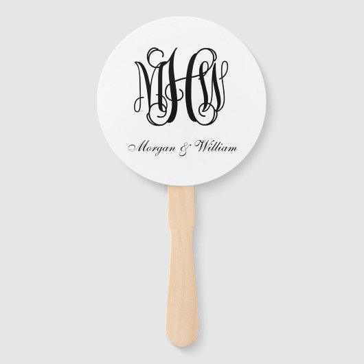 Zwart vinscript monogram B&G DIY BG Handwaaier (Voorkant)