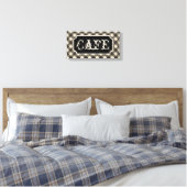 Zwart vintage cafébord wandkunst canvas afdruk (Insitu (Slaapkamer))