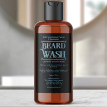 Zwart vintage waterdicht baardwaslabel