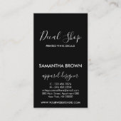 Zwart Vinyl Care Guide Gepersonaliseerde Hand-getr Visitekaartje (Voorkant)