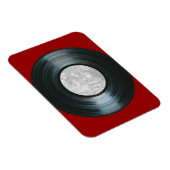 Zwart Vinyl Record Effect Custom Photo Magnet Magneet (Rechterzijde)