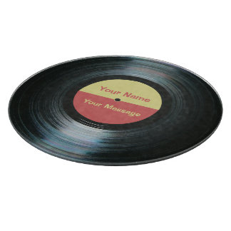 Zwart vinylmuzieksnijvlak snijplank