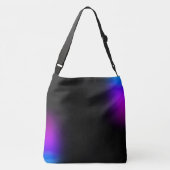 Zwart Violet gradiëntgloed Crossbody Tas (Achterkant)