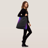 Zwart Violet gradiëntgloed Crossbody Tas (Op model)