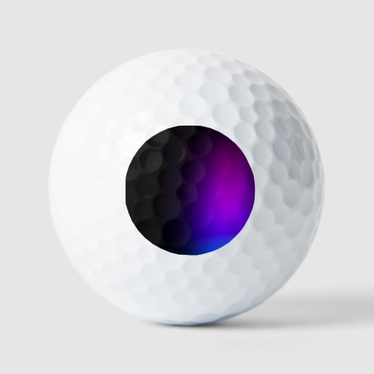 Zwart Violet gradiëntgloed Golfballen (Voorkant)
