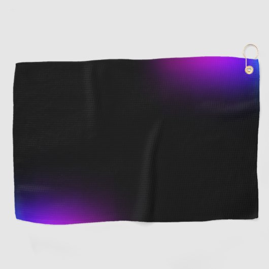 Zwart Violet gradiëntgloed Golfhanddoek (Horizontaal)