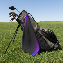 Zwart Violet gradiëntgloed Golfhanddoek