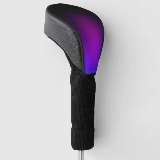 Zwart Violet gradiëntgloed Golfheadcover (Schuin)