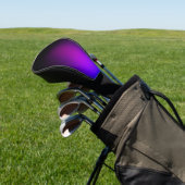 Zwart Violet gradiëntgloed Golfheadcover (Insitu)
