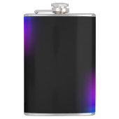 Zwart Violet gradiëntgloed Heupfles (Voorkant)