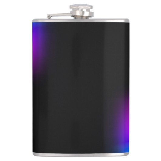 Zwart Violet gradiëntgloed Heupfles (Voorkant)