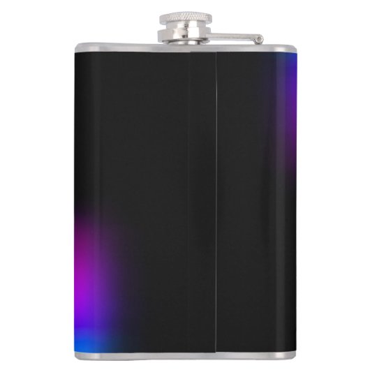 Zwart Violet gradiëntgloed Heupfles (Achterkant)