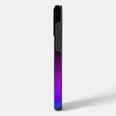 Zwart Violet gradiëntgloed iPhone Hoesje (Linkerkant)