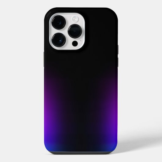 Zwart Violet gradiëntgloed iPhone Hoesje (Achterkant)