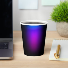 Zwart Violet gradiëntgloed Papieren Bekers