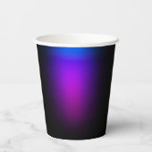 Zwart Violet gradiëntgloed Papieren Bekers (Achterkant)