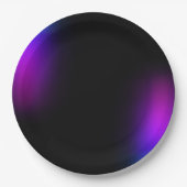 Zwart Violet gradiëntgloed Papieren Bordje (Voorkant)