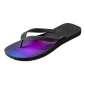 Zwart Violet gradiëntgloed Teenslippers (Schuin)