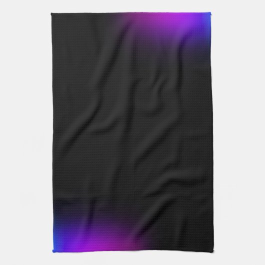 Zwart Violet gradiëntgloed Theedoek (Verticaal)