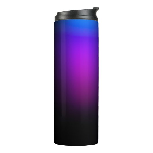 Zwart Violet gradiëntgloed Thermosbeker (Gedraaid links)